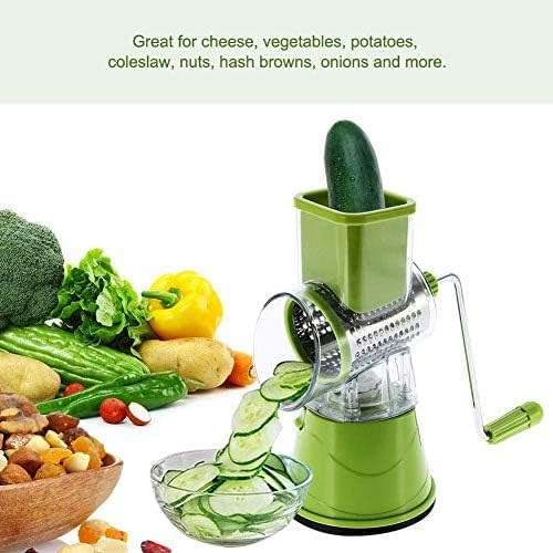 3-in1 Multifunctional Shredder Tabletop Drum Grater with Easily Interchangeable Blades START AT R1