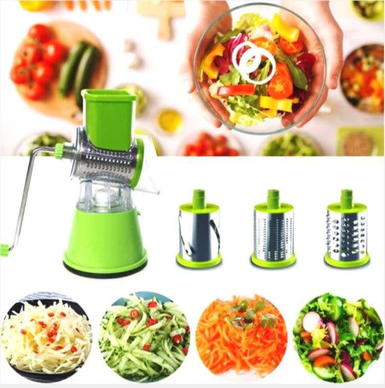 3-in1 Multifunctional Shredder Tabletop Drum Grater with Easily Interchangeable Blades START AT R1