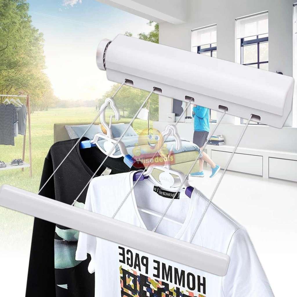 5 Line 3.75m Retractable Clothing Dryer with Automatic Bracket