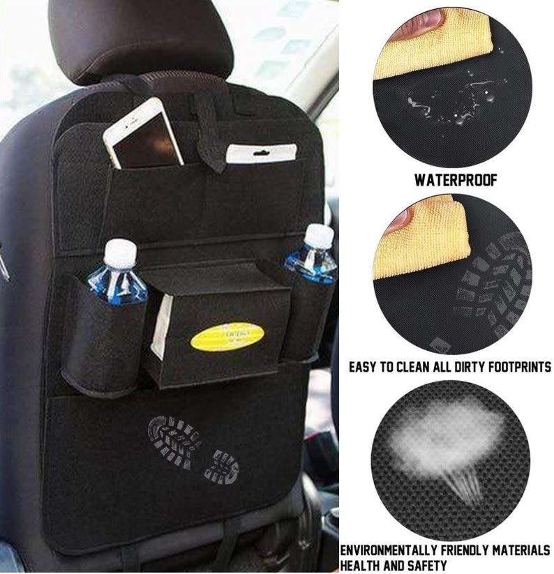 Car Back Seat Organizer, NO more footprint mark or dirty seats