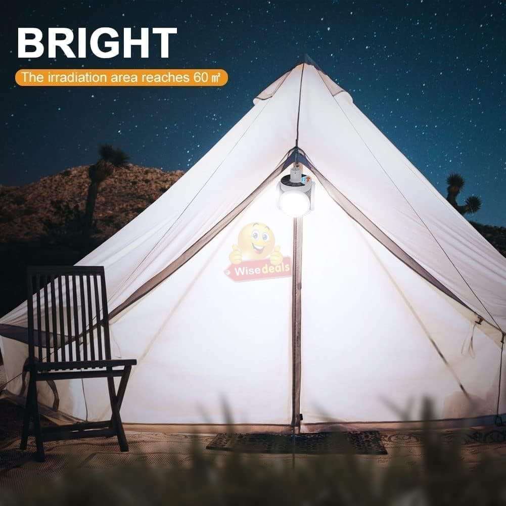 SOLAR 90° Foldable LED Fan Foodball Light, Also Charge with USB, Waterproof - START AT R1 ONLY