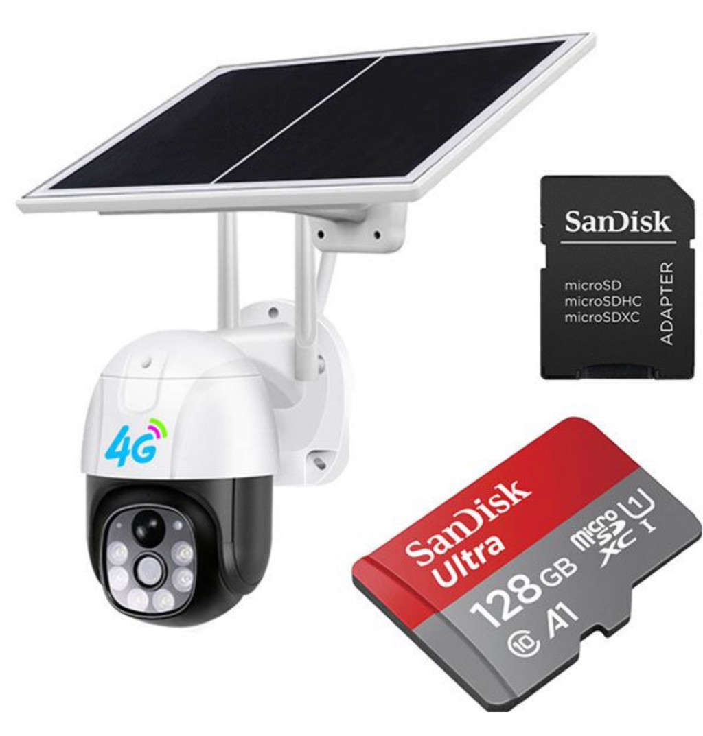 4G Waterproof IP WIFI SOLAR Camera, Day and Night Vision, Two-Way Audio