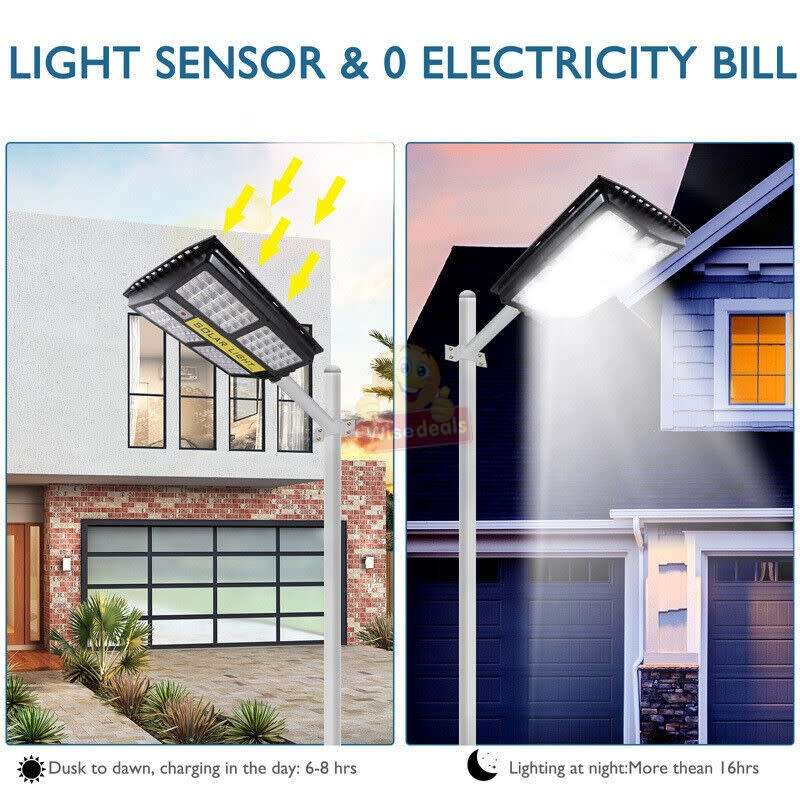 Super Bright 300W Solar Sensor Street Light with Remote Control