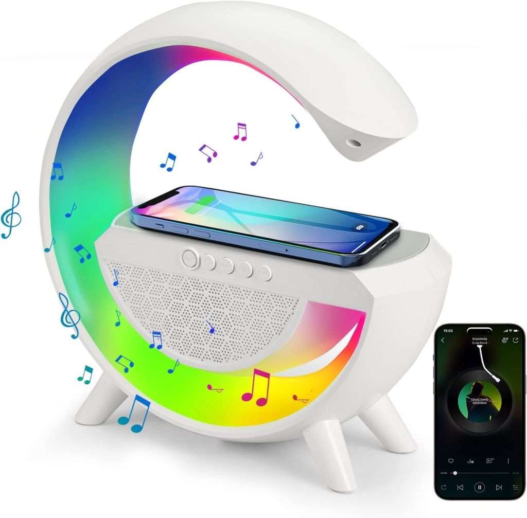 Bluetooth 360° Surround Sound Speaker and Wireless Charger