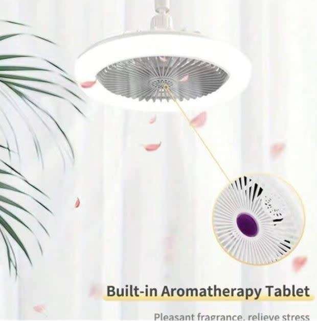 30W LED Light with Aromatherapy Fan, Strong Wind