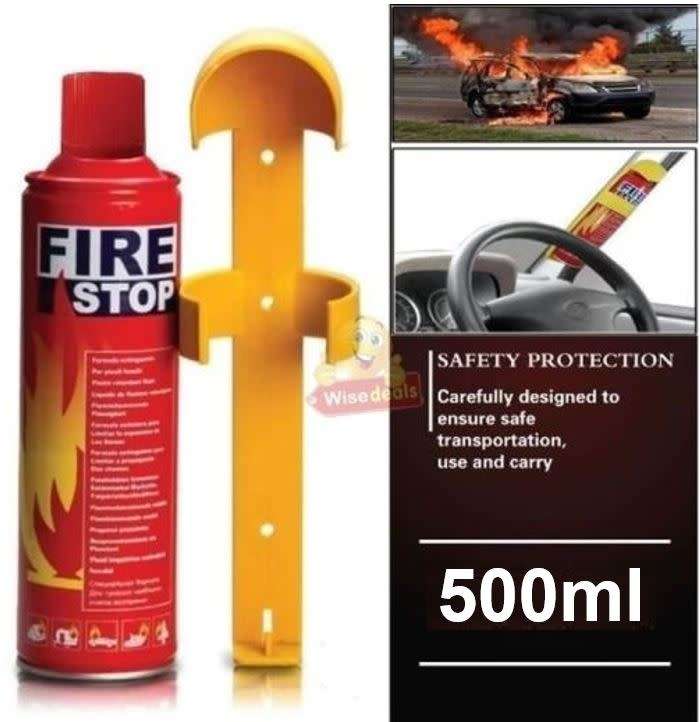 500ML Mini Fire Extinguisher with Stand - Perfect for Car, House, Office etc.
