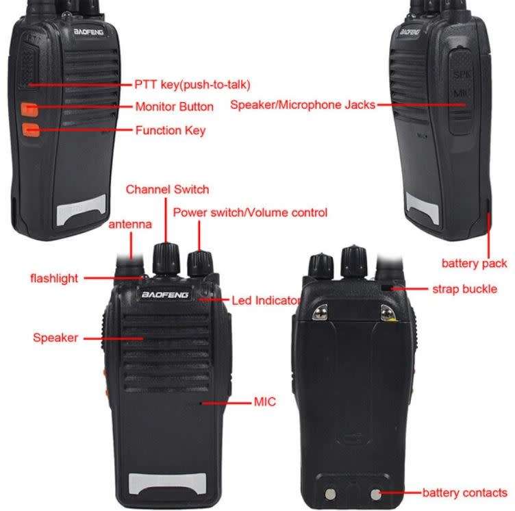 2 X Handheld Hand Radio Set with 16 Channels and lots of Accessories