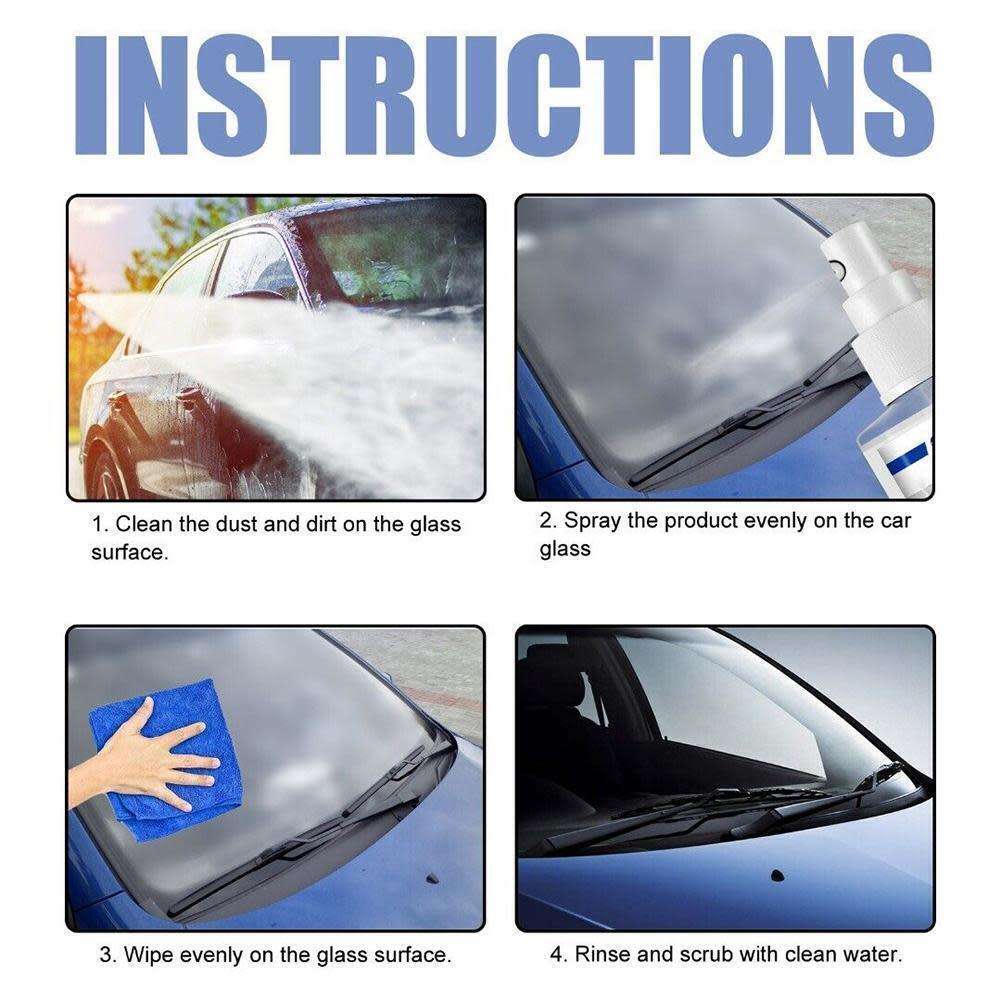 3-in-1 Anti-Fog Spray, Protect your Car & other Glass Surfaces, Waterproof and Durable, Easy to Use