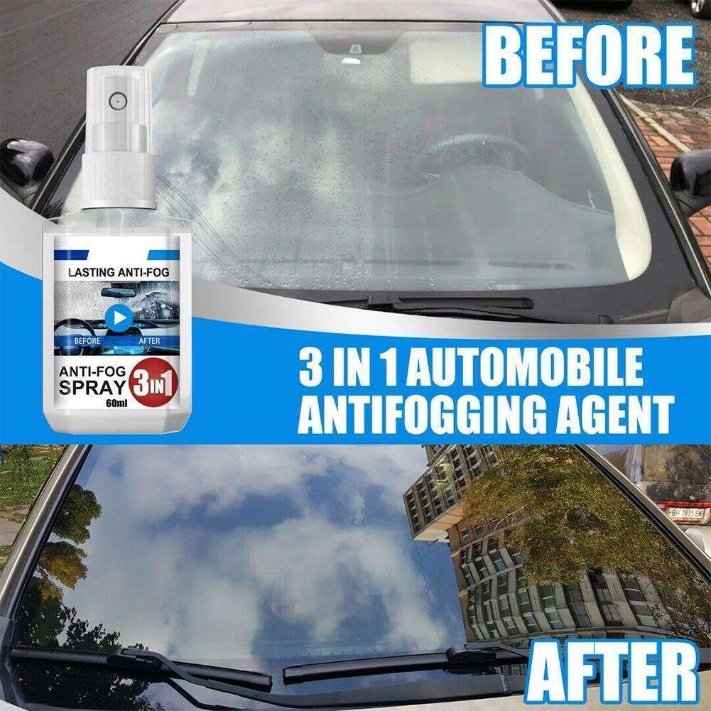 3-in-1 Anti-Fog Spray, Protect your Car & other Glass Surfaces, Waterproof and Durable, Easy to Use