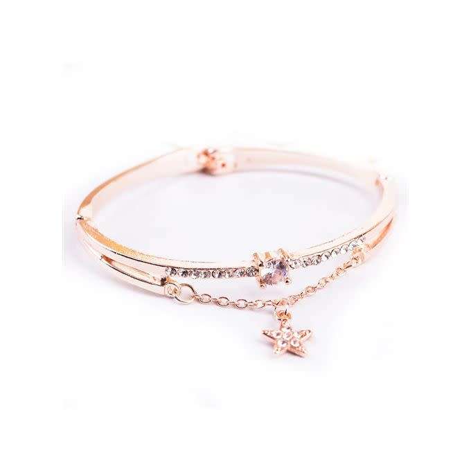 2 Piece Rhinestone Round Pointer Date Quartz Watch & Bracelet in Complimentary Gift Box