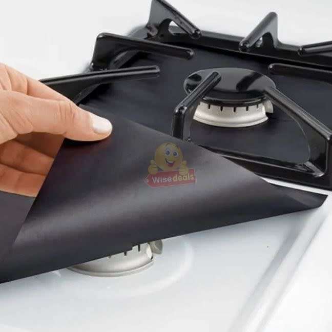 2 Piece Gas Burner Covers and 1 Piece Gap Cover, Reusable, Washable and Easy to Clean