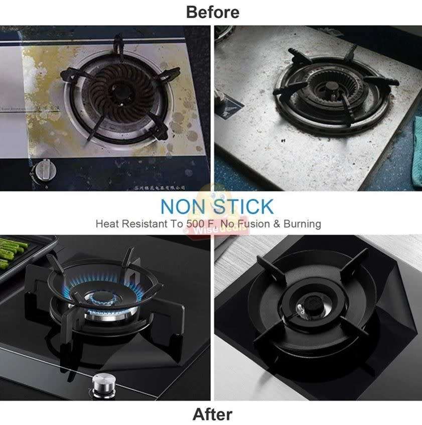 2 Piece Gas Burner Covers and 1 Piece Gap Cover, Reusable, Washable and Easy to Clean