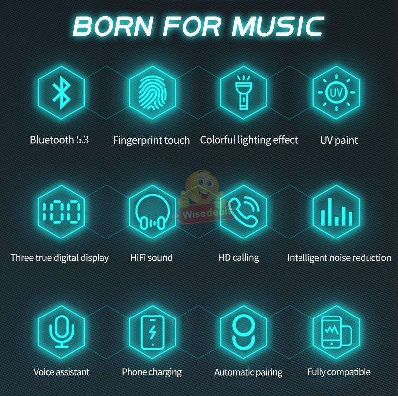 TWS Bluetooth Earbuds with LED Digital Power Display and Power Bank