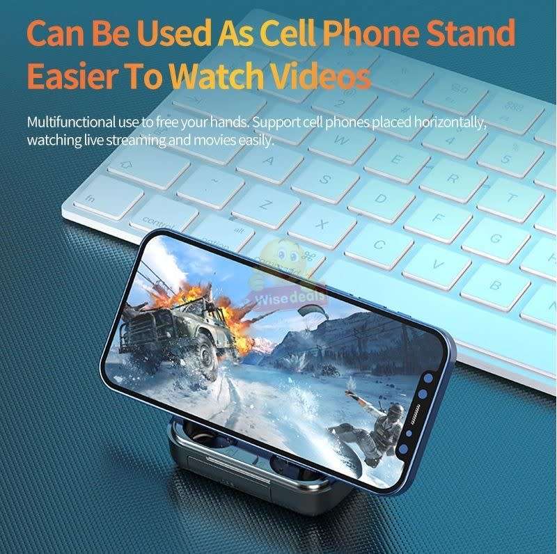 TWS Bluetooth Earbuds with LED Digital Power Display and Power Bank