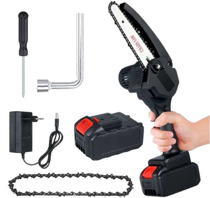 550W Cordless Chainsaw with 24V Lithium Battery