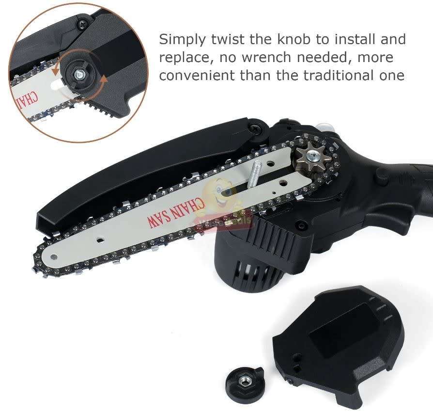 550W Cordless Chainsaw with 24V Lithium Battery