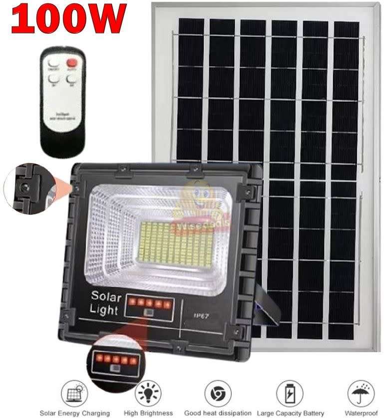 100W LED SOLAR Flood light with Solar Panel and Remote Control