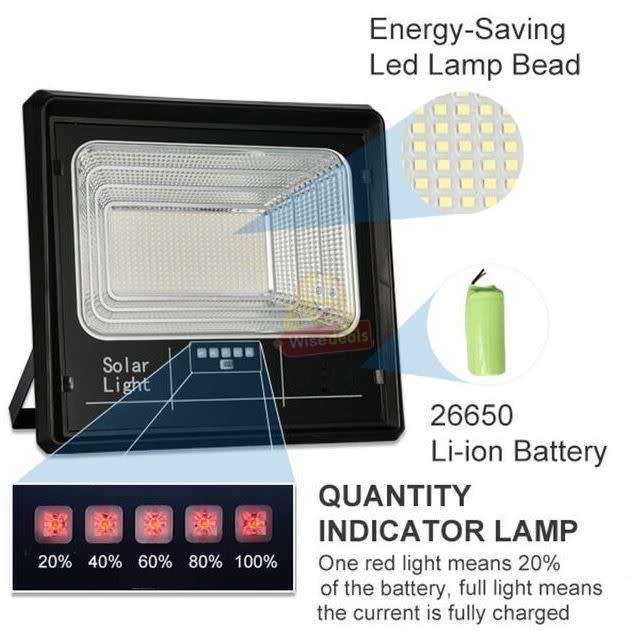 100W LED SOLAR Flood light with Solar Panel and Remote Control