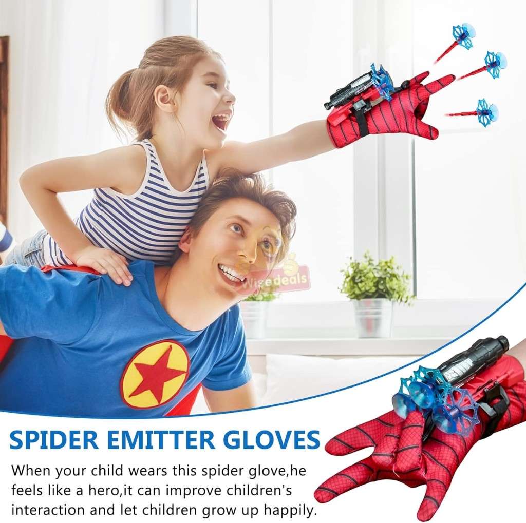 Spider Hero, Spiderman Glove Launcher with Bullets, Shoot up to 5 meters