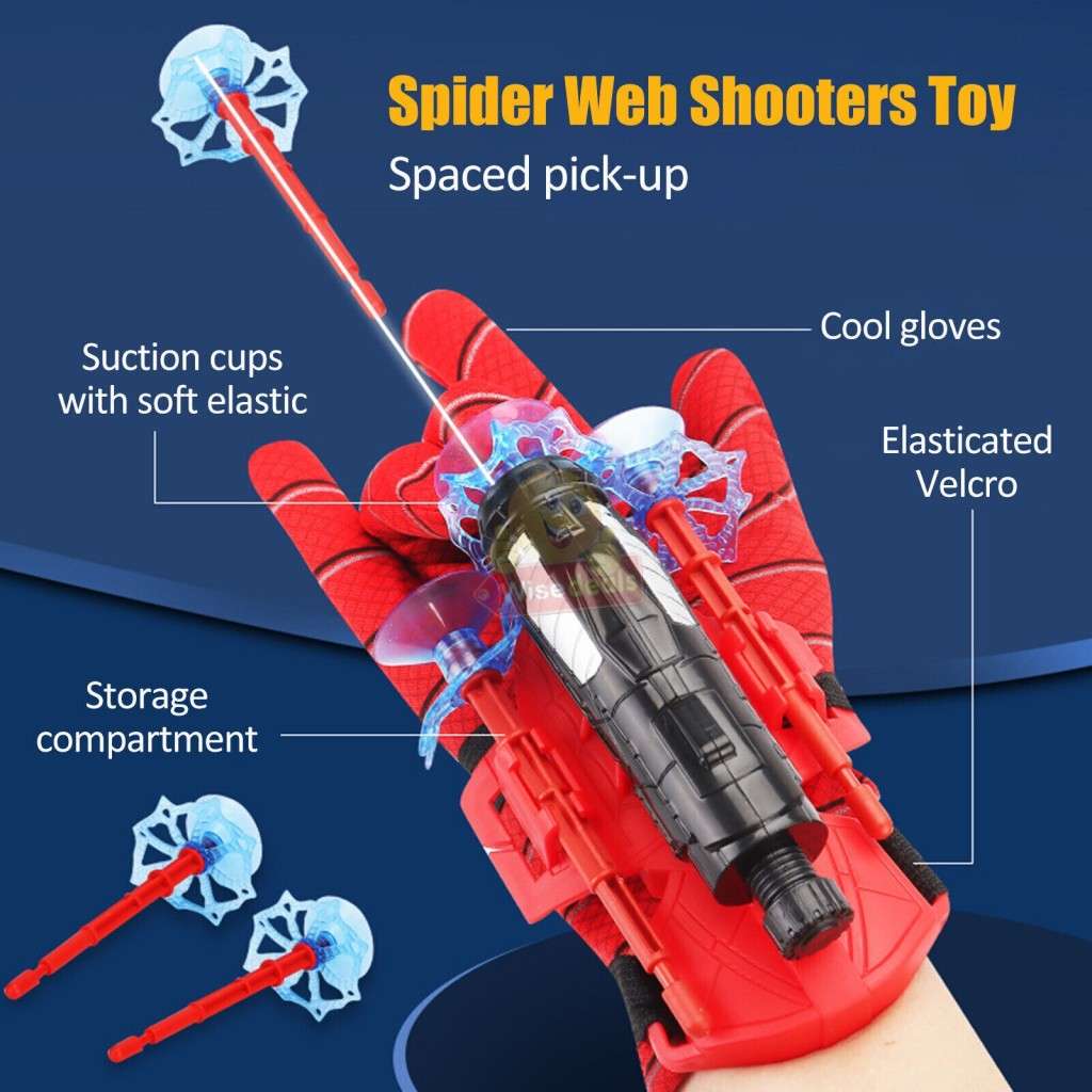 Spider Hero, Spiderman Glove Launcher with Bullets, Shoot up to 5 meters