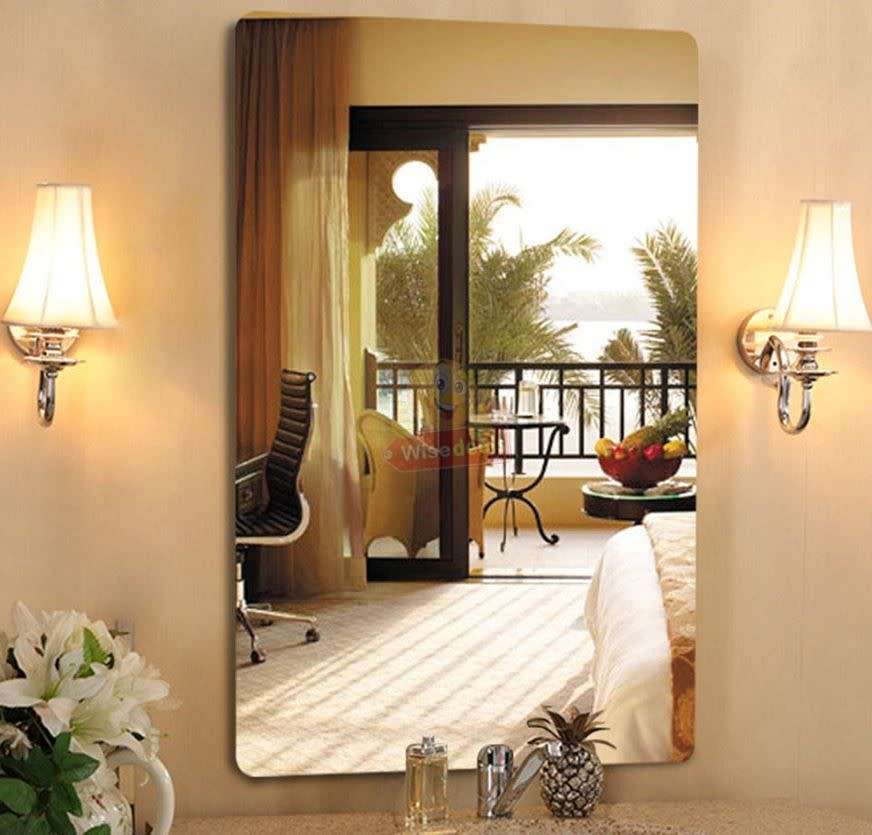 Rectangeler Mirror, Flexible, Waterproof and Self-Adhesive