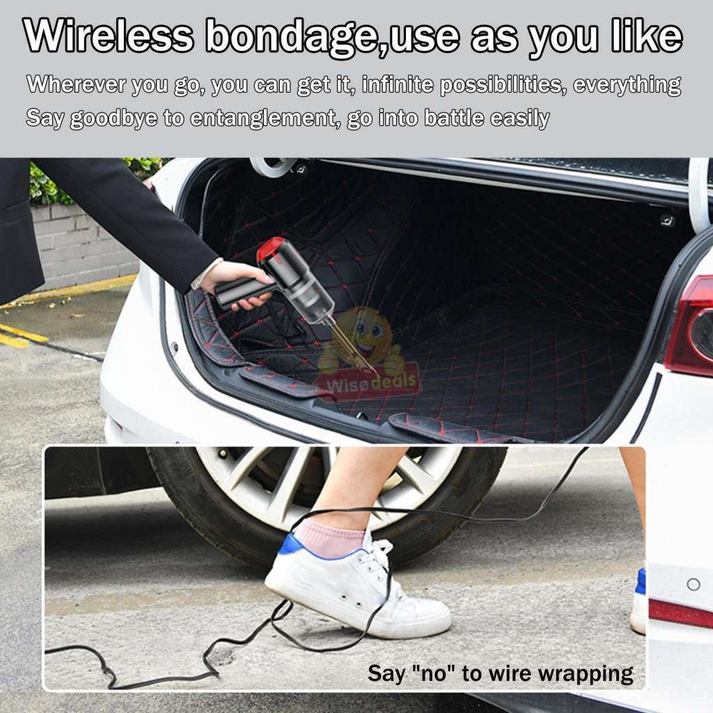 Wireless 9000pa Powerful High Suction Portable Vacuum Cleaner