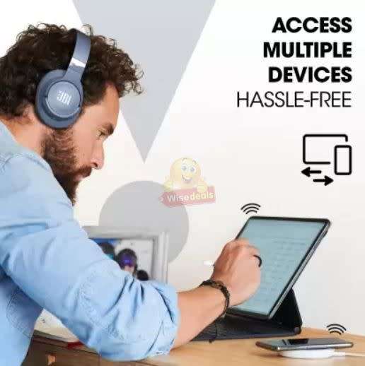 JBL Power Sound Foldable Wireless Bluetooth Headphones with SD Card function, FM Radio etc.