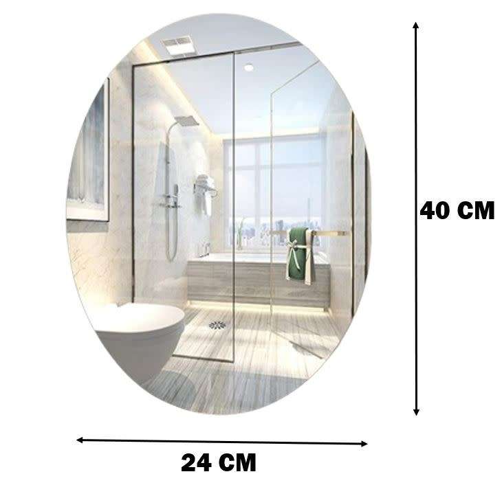 Oval Mirror, Flexible, Waterproof and Self-Adhesive
