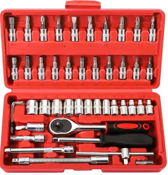 46Pcs Ratchet and Tools Set