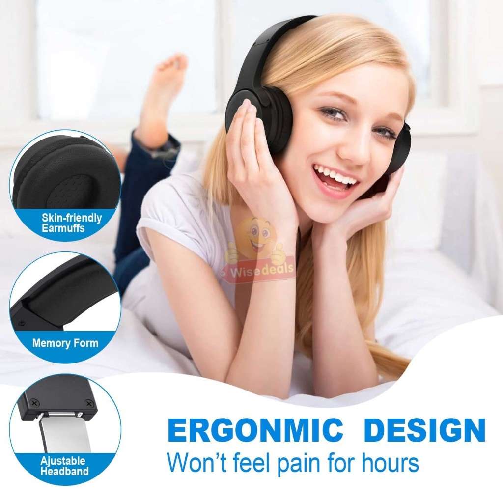 Foldable Wireless Bluetooth Headphones with SD Card function, FM Radio etc