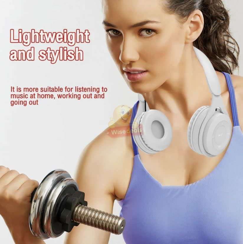 Foldable Wireless Bluetooth Headphones with SD Card function, FM Radio etc