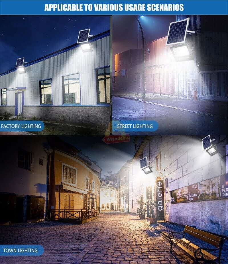 200W LED SOLAR Flood light with Solar Panel and Remote Control and Bracket