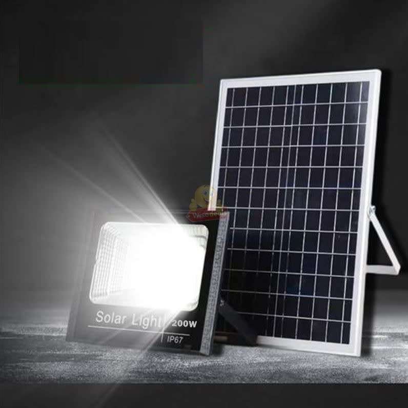200W LED SOLAR Flood light with Solar Panel and Remote Control and Bracket