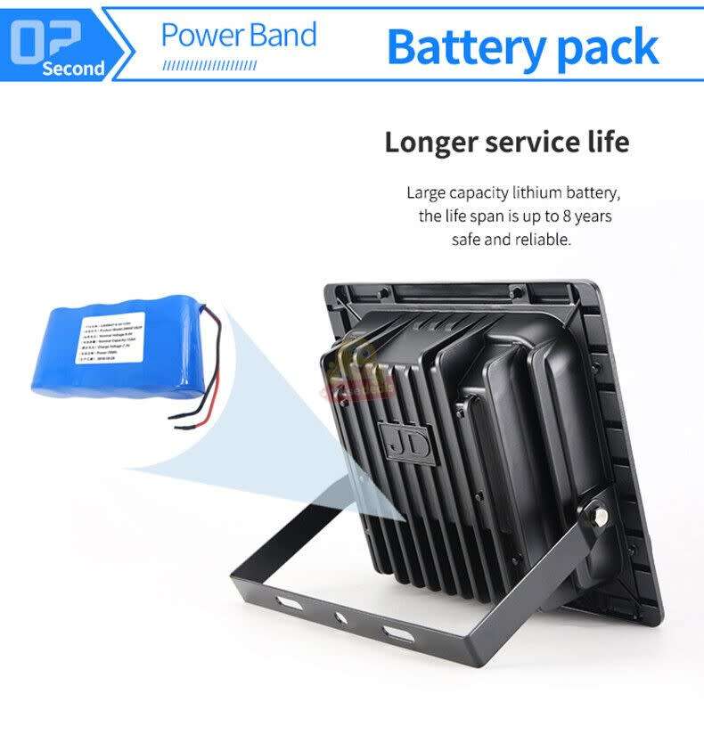 200W LED SOLAR Flood light with Solar Panel and Remote Control and Bracket