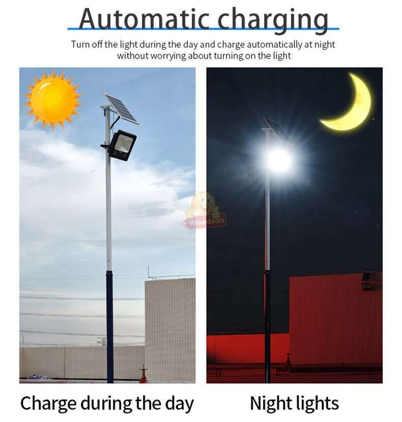 200W LED SOLAR Flood light with Solar Panel and Remote Control and Bracket