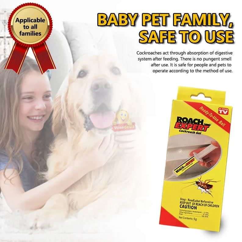2 X Roach Expert Cockroach Gel, is a strong and wide-reaching solution to your cockroach problems!