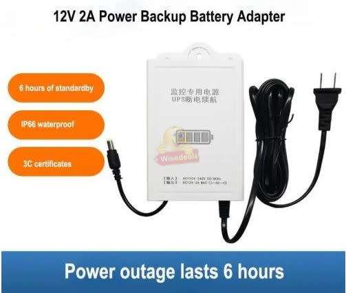 Mini UPS Battery Backup 12V 2A Uninterruptible Power Supply for CCTV, WIFI Router, Modem
