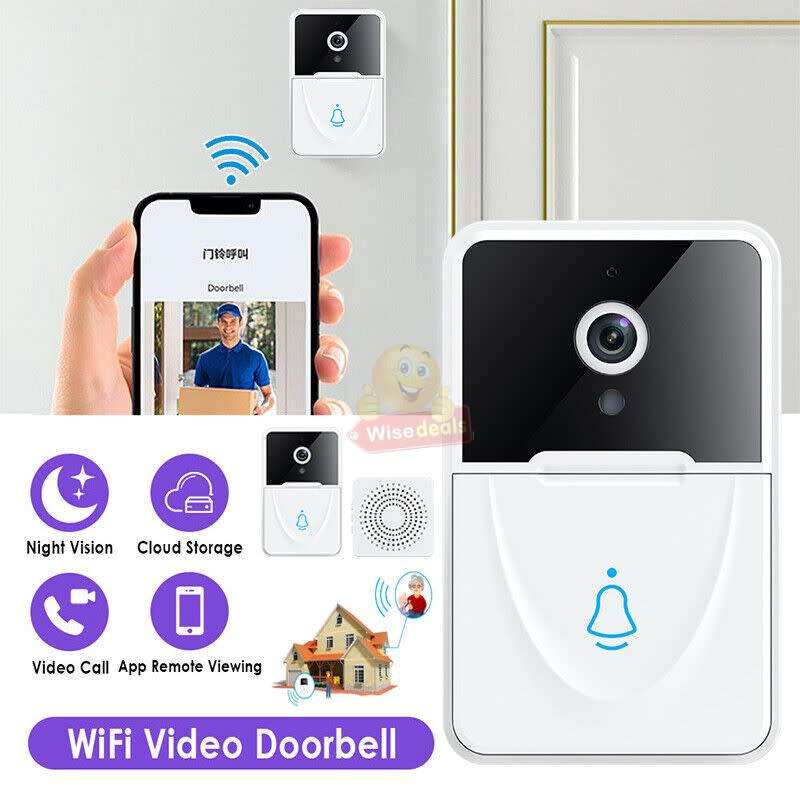 Wireless WIFI Video Door Intercom System with Two-Way Talk, Video, Photos, Night Vision - START R1