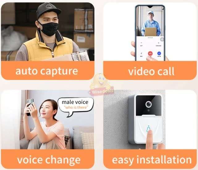 Wireless WIFI Video Door Intercom System with Two-Way Talk, Video, Photos, Night Vision - START R1
