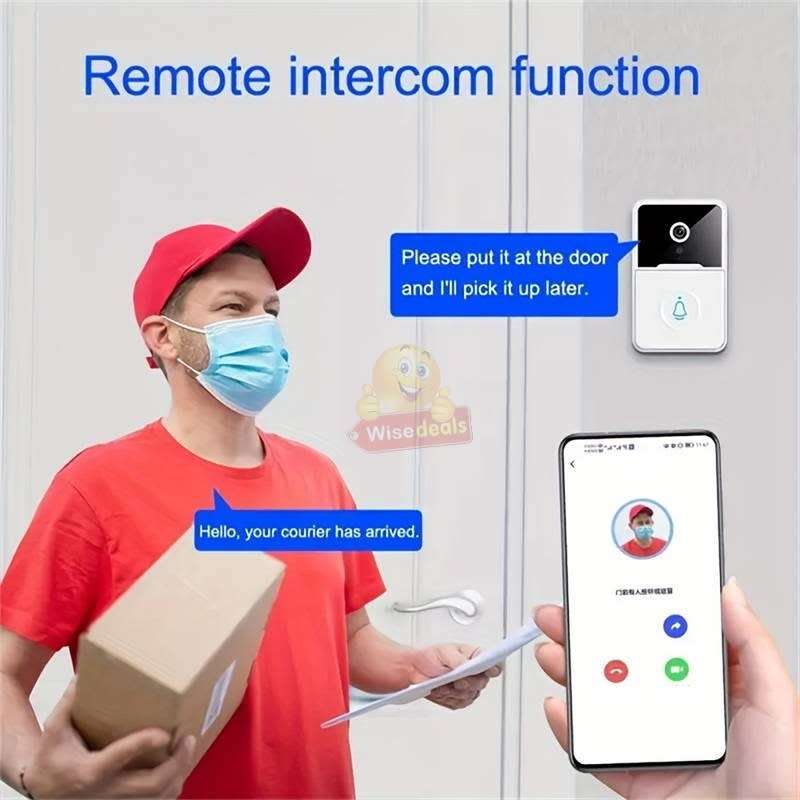 Wireless WIFI Video Door Intercom System with Two-Way Talk, Video, Photos, Night Vision - START R1