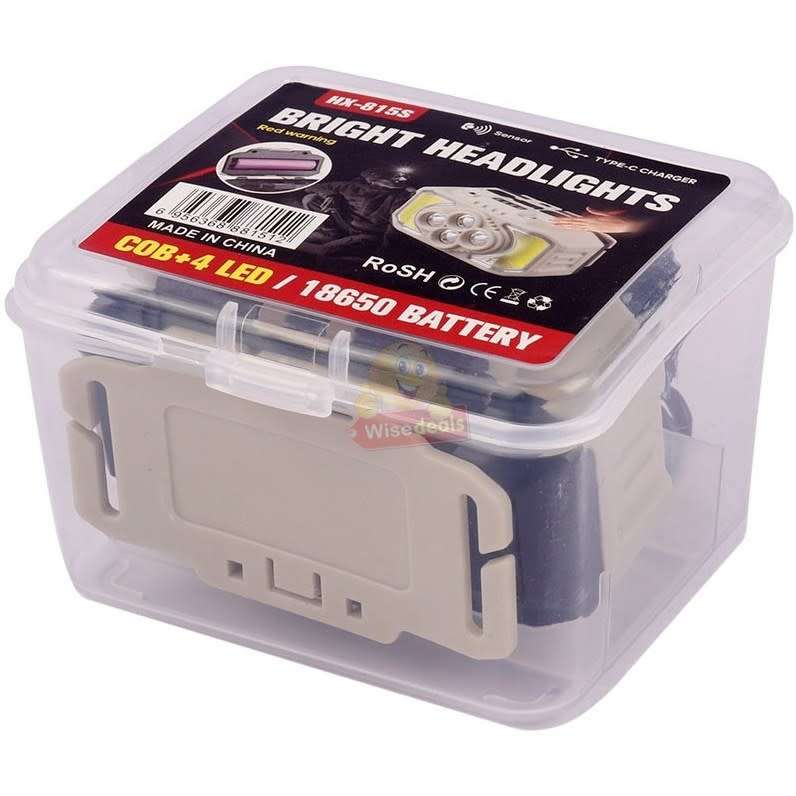 6-speed Hand Sensing Change Mode, Adjustable LED Headlight with Rechargeable Built-in Battery