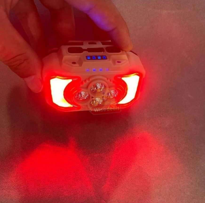 6-speed Hand Sensing Change Mode, Adjustable LED Headlight with Rechargeable Built-in Battery