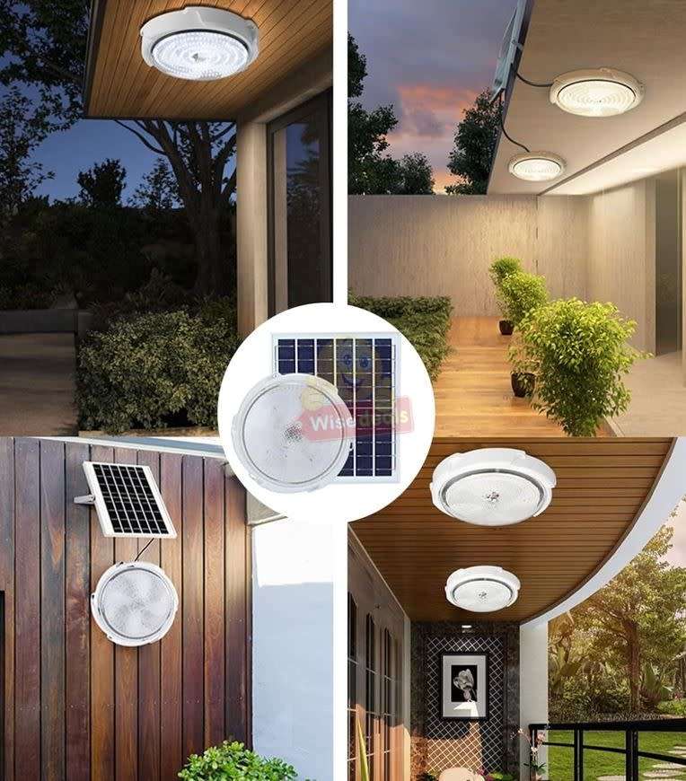 40W Ceiling Light for Indoor or Outdoor use with Solar Panel and Remote Control