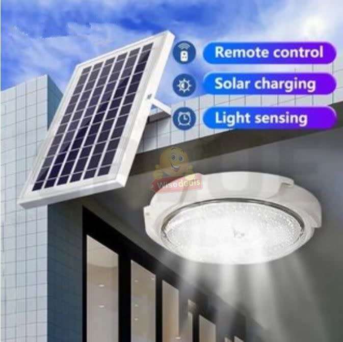 40W Ceiling Light for Indoor or Outdoor use with Solar Panel and Remote Control
