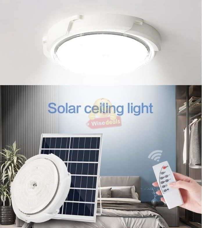 40W Ceiling Light for Indoor or Outdoor use with Solar Panel and Remote Control