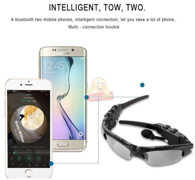 Smart Polarized Bluetooth Sunglasses Wireless Headset with Microphone for Smart Phones