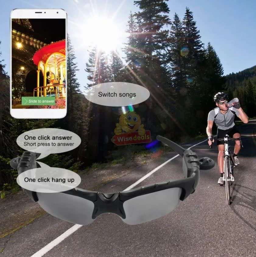 Smart Polarized Bluetooth Sunglasses Wireless Headset with Microphone for Smart Phones