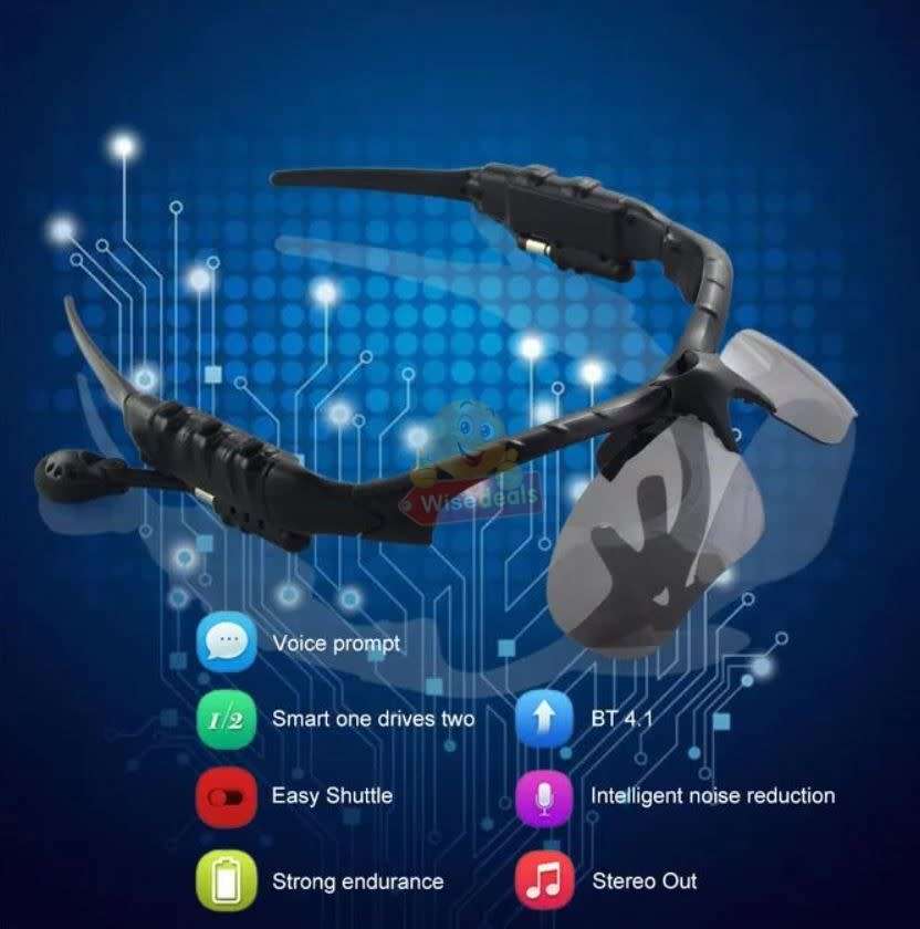 Smart Polarized Bluetooth Sunglasses Wireless Headset with Microphone for Smart Phones
