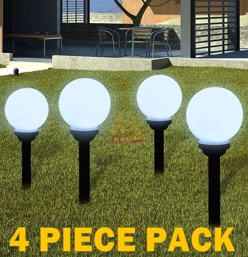 4 Piece SOLAR LED Waterproof Lights, 4 LIGHTS IN 1 BOX