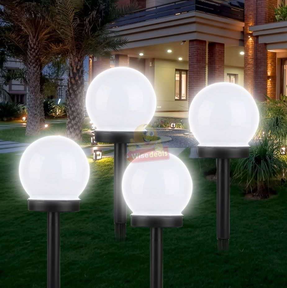 4 Piece SOLAR LED Waterproof Lights, 4 LIGHTS IN 1 BOX